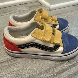 Vans Kids Multi-Color Velcro Sneakers